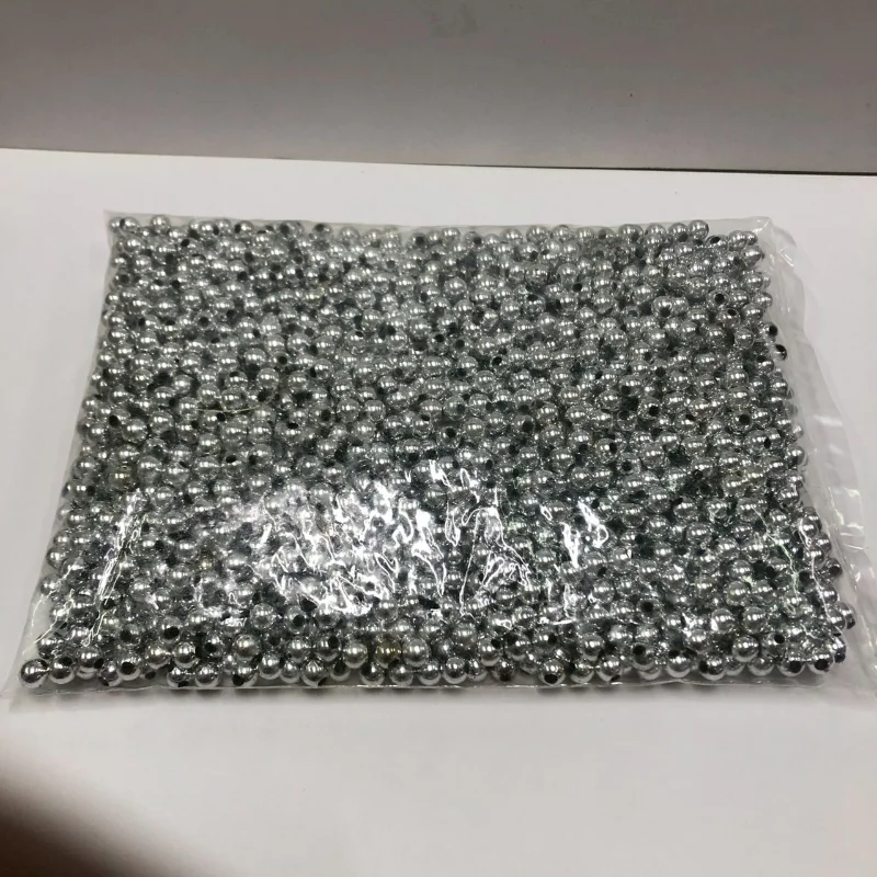 Polished Silver Craft Beads