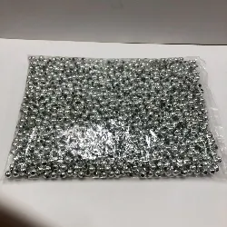 Polished Silver Craft Beads
