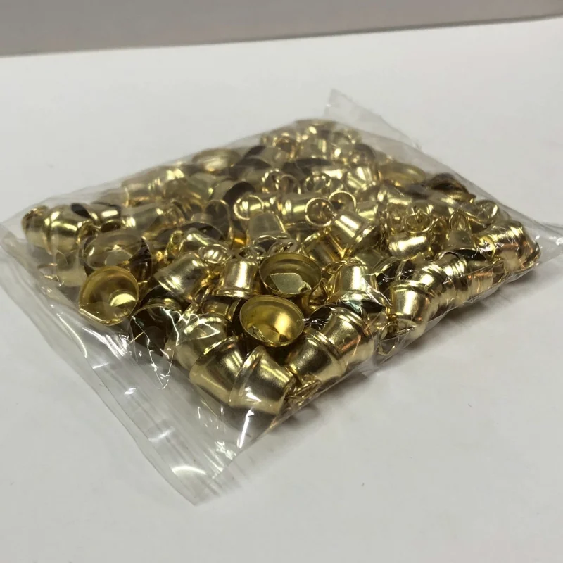 Gold Metallic Bell Caps