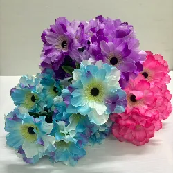 Artificial Large-Head Silk Gerbera Daisy Flower Bouquets (Commercial Bulk Set)