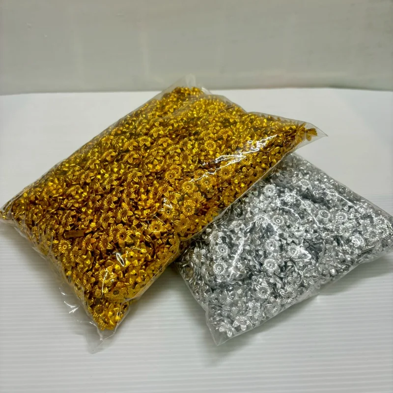 Metallic Plated Pikul Flower Spacer Beads