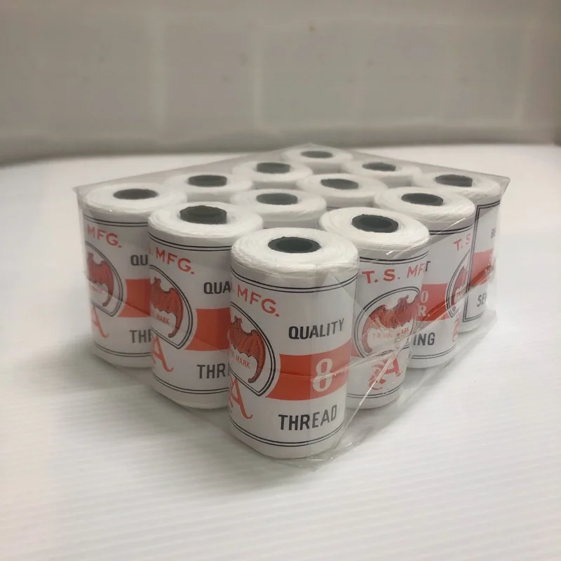 T.S. MFG. Brand Quality No. 8 Spun Polyester Sewing Thread (Wholesale Pack)