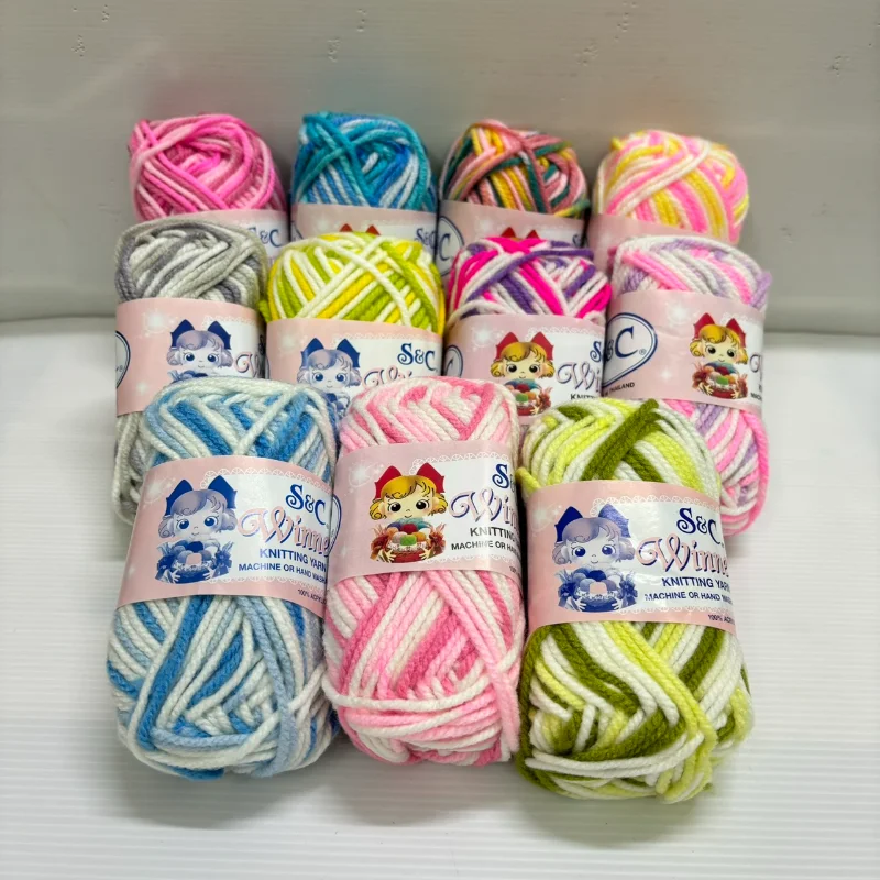 Multi-Colored Knitting Yarn S&C Brand (Assorted Wholesale Pack)